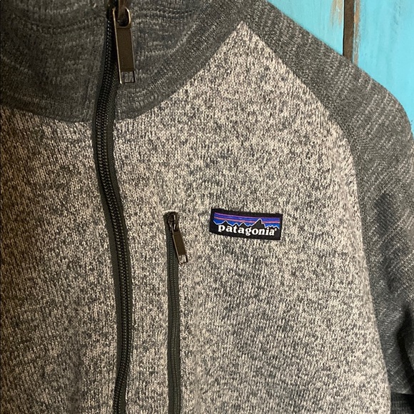 Patagonia Two tone gray heather Quarter-Zip Pullover better sweater size large - Picture 2 of 6
